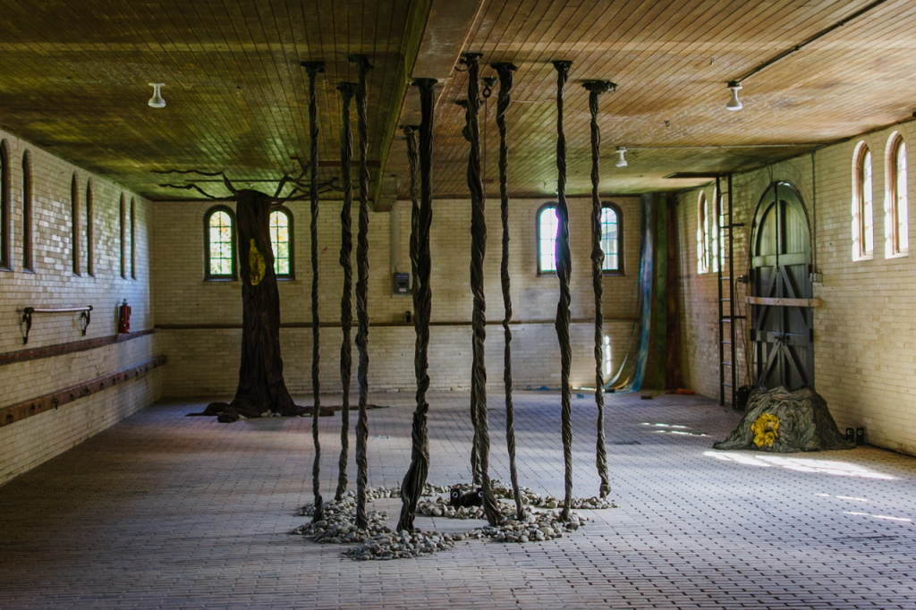 Of Land and Local was Kaylynn Sullivan TwoTrees' first major art installation in Vermont.